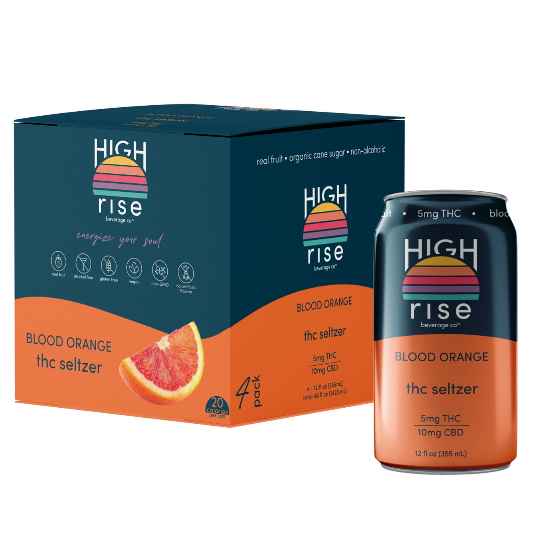 Blood Orange, 5mg THC Seltzer (4-pack)