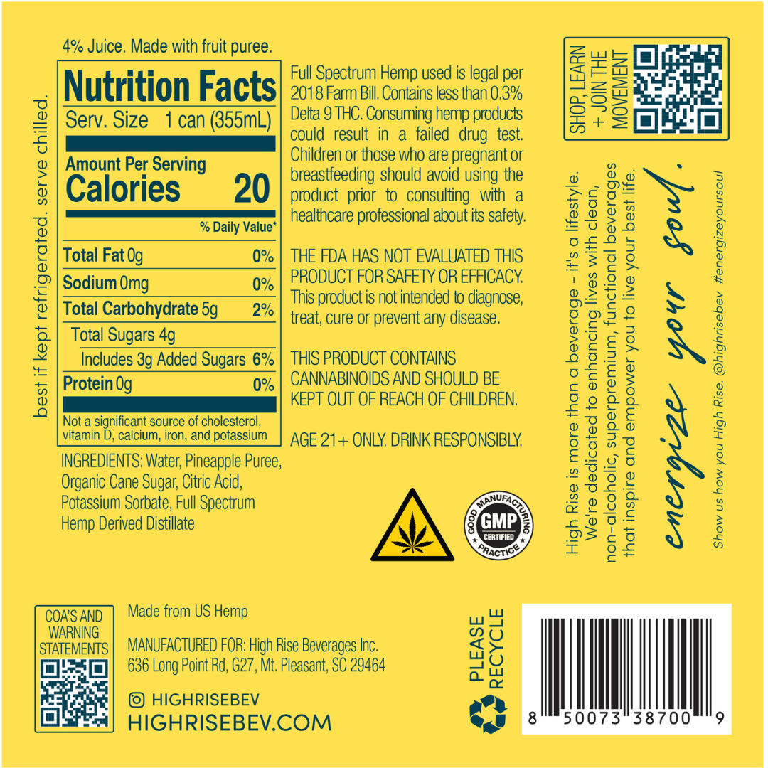 Pineapple 10mg THC Seltzer