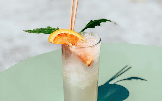 Delicious Guava Pineapple Spritz CBD Mocktail.