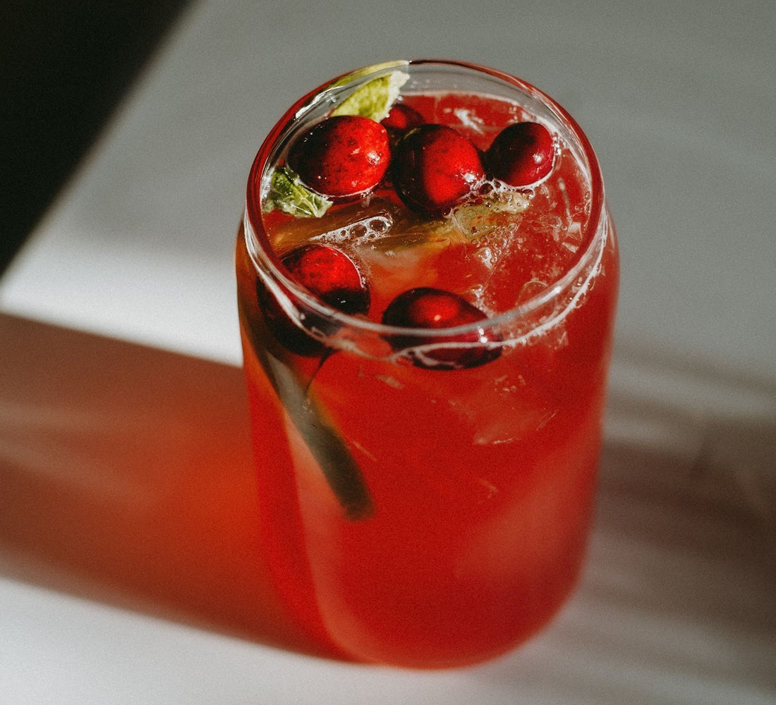 Delicious Cranberry Shirley CBD Mocktail.