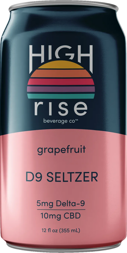 High Rise Grapefruit D9 THC Seltzer 4