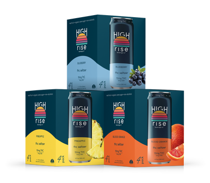 The Big Three Bundle, blueberry 10mg thc, blood orange 10mg thc, pineapple 10mg thc 