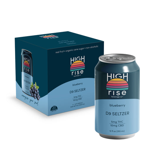 High Rise Blueberry D9 THC Seltzer 1