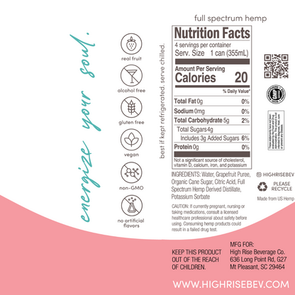 Grapefruit, CBD Seltzer (4-pack)