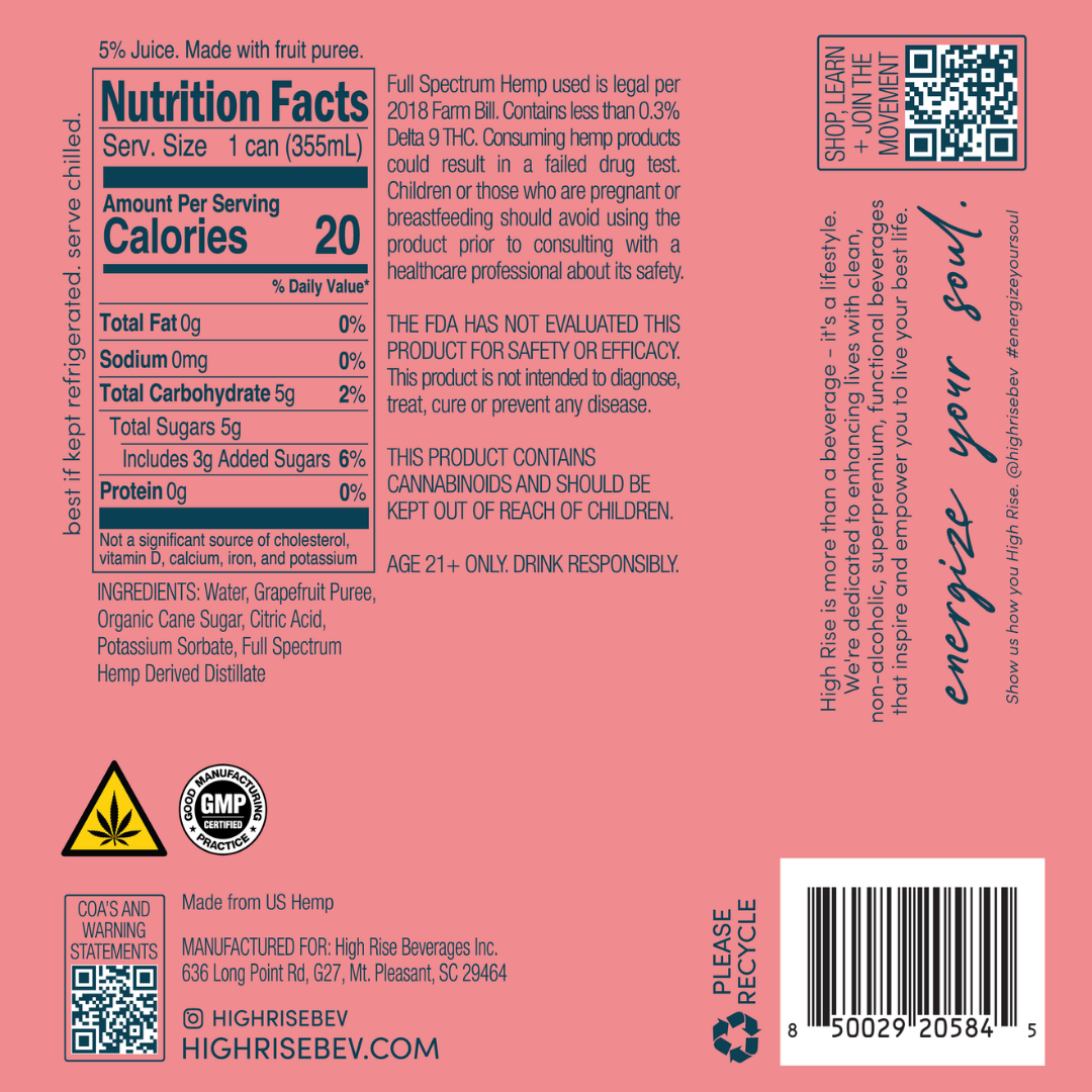 Grapefruit 5mg THC Seltzer