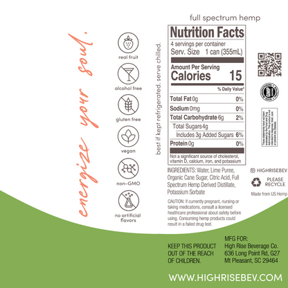 Lime, CBD Seltzer (4-pack)