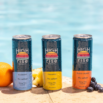 Shop High Rise Beverages: THC, CBD, and Adaptogen Seltzers