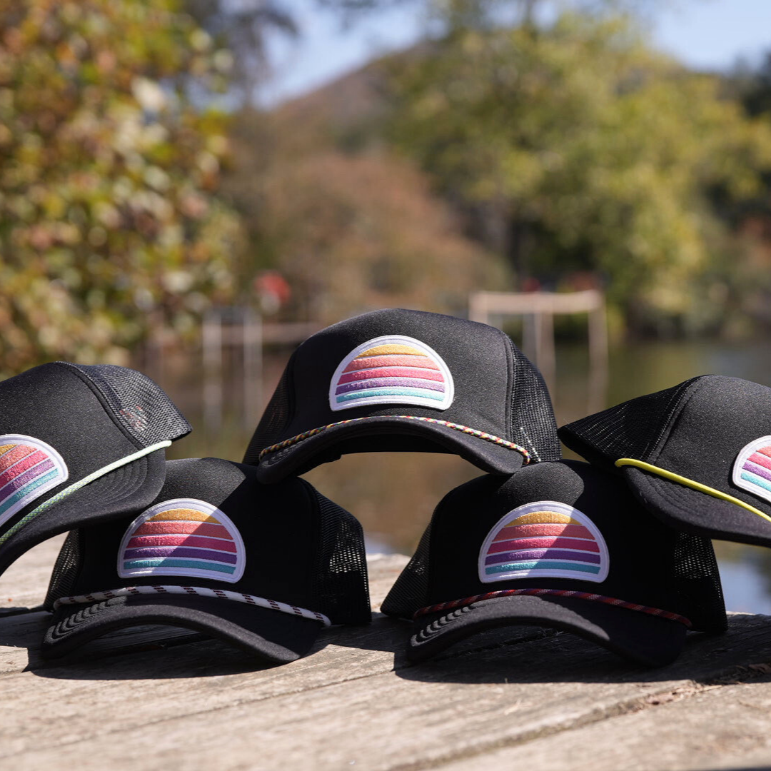 High Rise Trucker Hat, Black (OS)