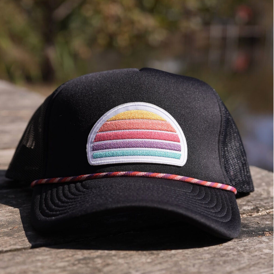High Rise Trucker Hat, Black (OS)