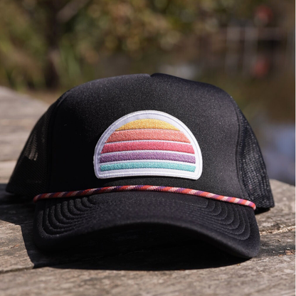 High Rise Trucker Hat, Black (OS)