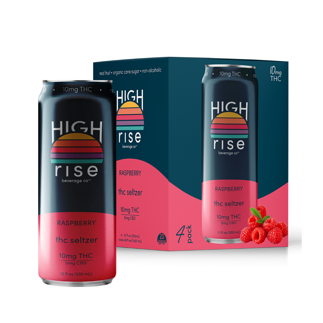 Raspberry, 10mg THC Seltzer (4-pack)