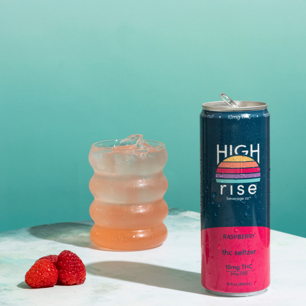 Raspberry, 10mg THC Seltzer – High Rise Beverages