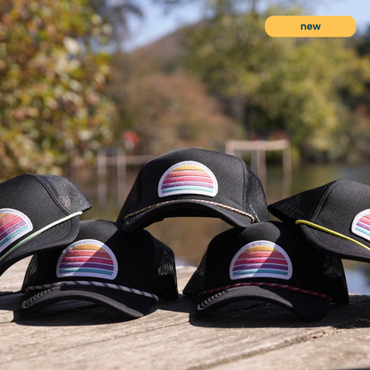 High Rise Trucker Hat, Black (OS)