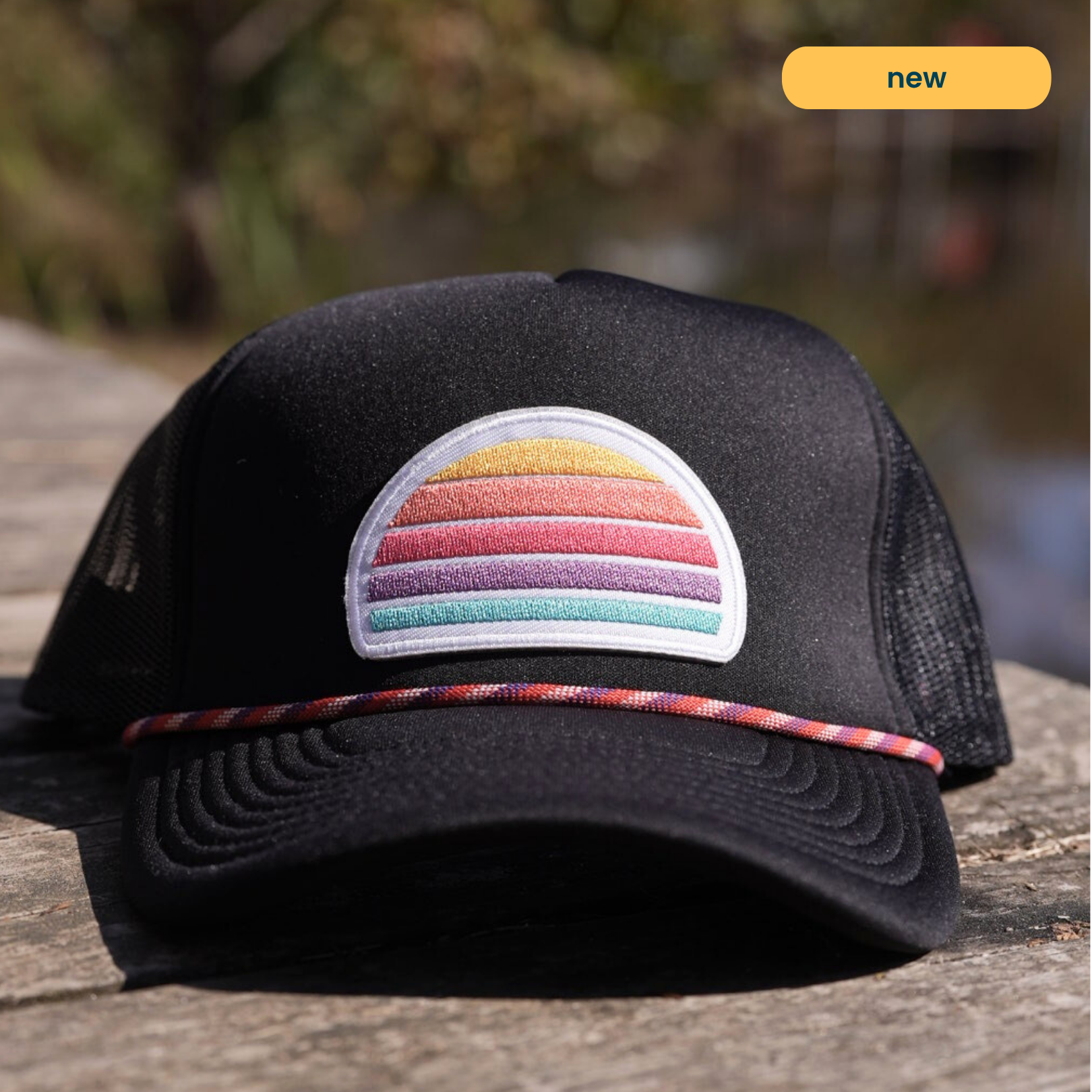 High Rise Trucker Hat, Black (OS)