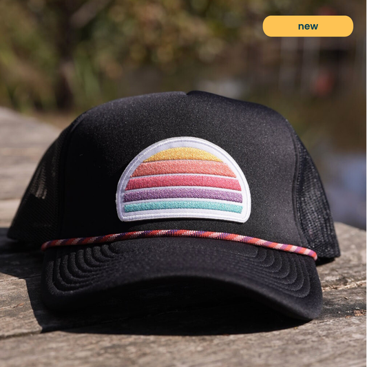 High Rise Trucker Hat, Black (OS)