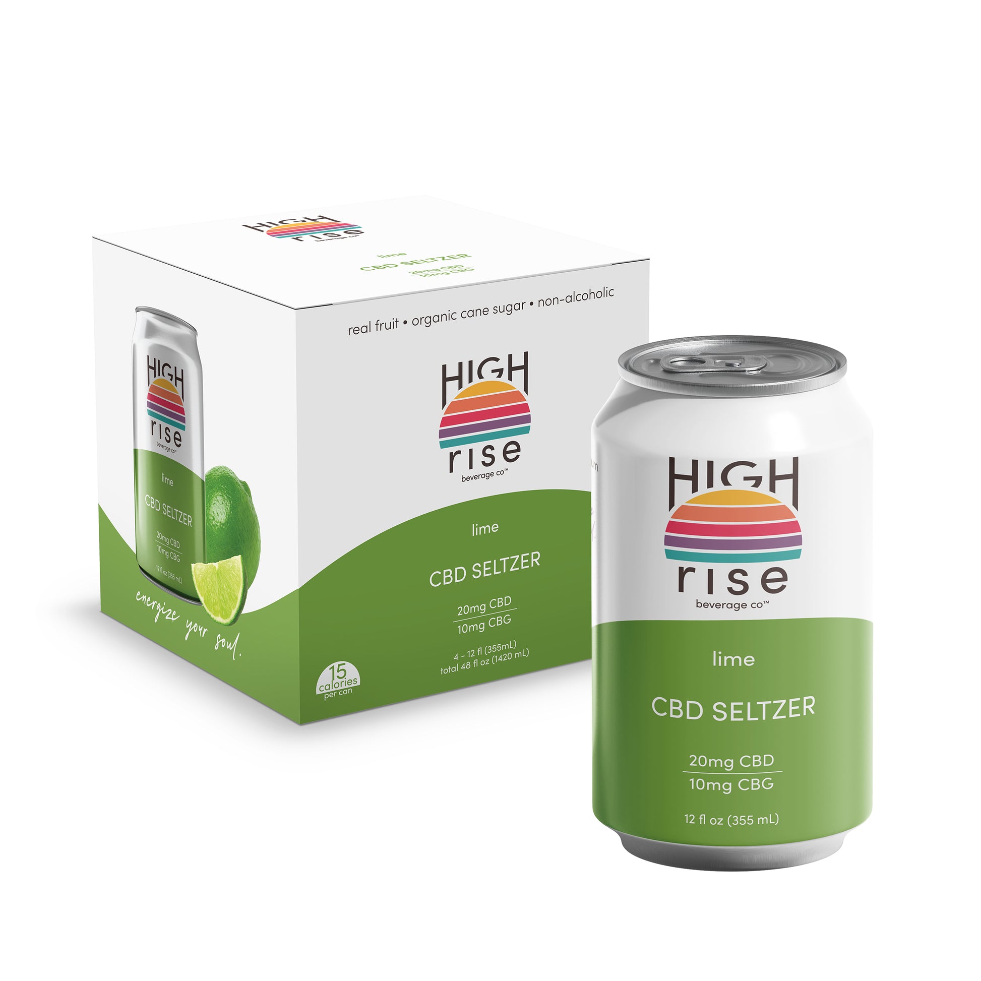 High Rise Lime CBD Seltzer 7