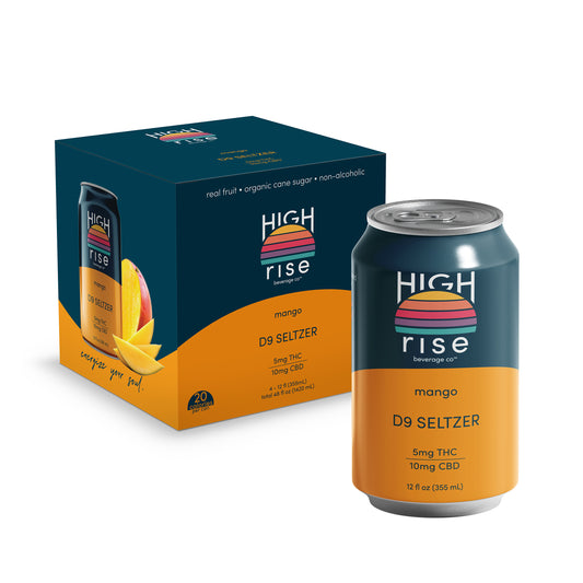 High Rise Mango D9 THC Seltzer 1