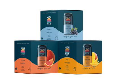 The Weekender bundle - blueberry thc seltzer, blood orange thc seltzer, mango thc seltzer