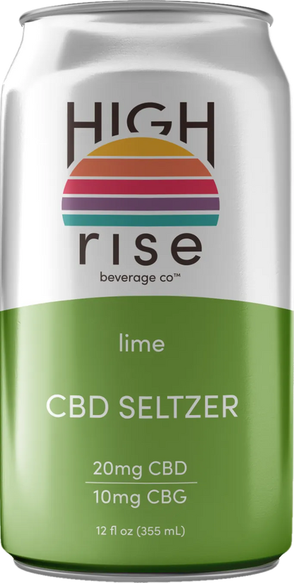 High Rise Lime CBD Seltzer 4