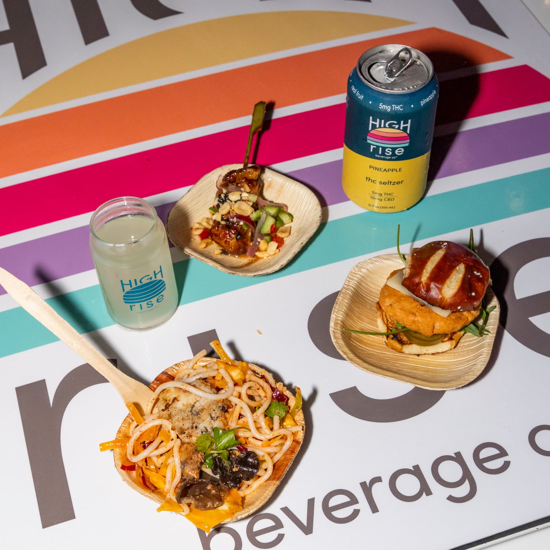 Food and drinks on a front of a High Rise Moke at Charleston Wine and Food event. 